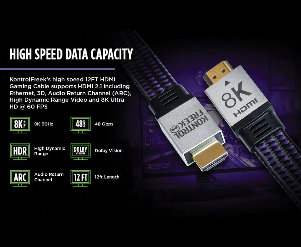 12’  8K Ultra Speed HDMI 2.1 Gaming Cable™ - Image 6